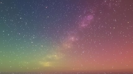 Wall Mural - A holographic spectrum of starlight displaying a sparse star field, blending science with dreamy cosmic artistry.