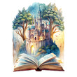 fairytale book with castle