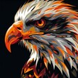 An abstract yet powerful vector portrayal of an eagle, expressing freedom and authority.