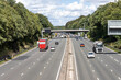 M3 smart motorway with traffic flowing freely on all eight lanes