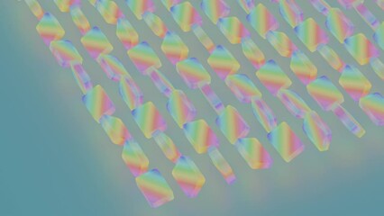 Poster - A minimalist rainbow created by thinly spread layers of jelly