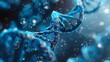 Crisp blue DNA helix strands illustrating advanced genetic research and biotech