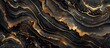 A detailed shot showcasing the intricate black and gold marble texture resembling a natural landscape with patterns similar to plant leaves or tree trunks