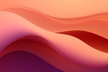 Wall Mural - Copper Orange to Mauve abstract fluid gradient design, curved wave in motion background for banner, wallpaper, poster, template, flier and cover