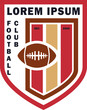 Football team logo. American football team logo isolated on white background. Vector, design illustration. Vector.