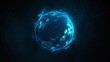 © Sara_P - Blue glowing wireframe globe casting a serene light in the darkness of space