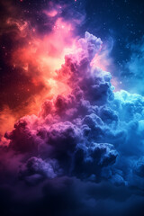 Wall Mural - Cosmic clouds and stars in deep space