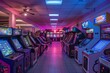 Retro Gaming Sanctuary: Neon Lights and Classic Arcades