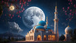 Ramadan with beautiful mosque 