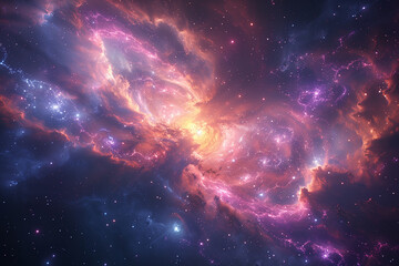 Wall Mural - Galaxy and nebula in deep space