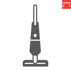 Wall Mural - Cordless vacuum cleaner glyph icon, home appliances and household, vacuum cleaner vector icon, vector graphics, editable stroke solid sign, eps 10.