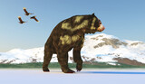 Fototapeta Konie - North American Short-Faced Bear - Arctodus was an omnivorous short-faced bear that lived in North America during the Pleistocene Period.