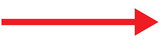 Fototapeta  - Long arrow vector icon. Red horizontal double arrow. Vector design