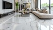 © Barbara Taylor - minimalist living room with marble floor with epoxy resin inlay -