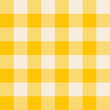 Yellow gingham classic style seamless pattern. Plaid seamless pattern in shades of yellow.