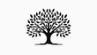 Illustration vector and logo tree solid style. icon