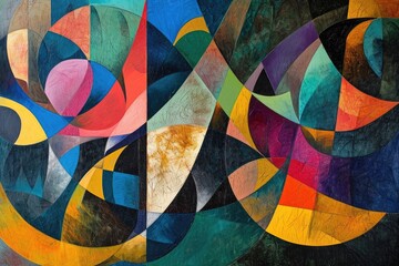 Aufkleber - Abstract Artwork With Unpredictable Shapes And Arrangements