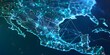 © living the dream - digital map of mexico. technological concept