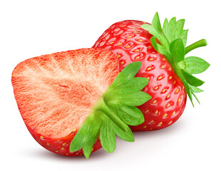 Wall Mural - Strawberry isolated on white background