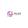 © muhammad - Creative Cross plus medical logo design template.
