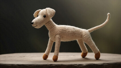 Wall Mural - Crochet toy, cute dog.