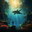 Scuba diving journey into the heart of the ocean encountering sharks manta rays and the beauty of the coral reef