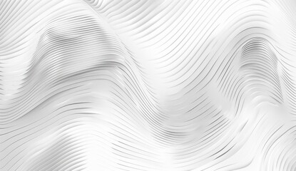Sticker - Light grey and white pattern with thin lines, geometric background for design Vector simple elegant linear wallpaper with wavy stripes in modern style Generative AI