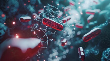 The intersection of pharmacology and digital technology, molecular models and drug development data,high detailed