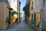 Fototapeta Uliczki - A street in San Felice Circeo, a medieval village in Lazio, Italy.