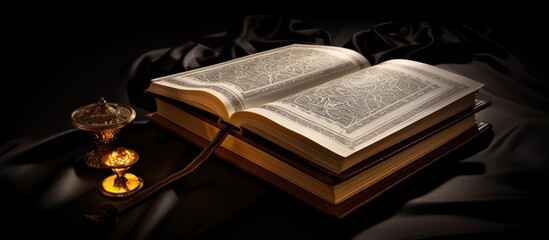 Wall Mural - books on a wooden table.