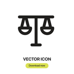 Poster - Justice icon vector. Linear-style sign for mobile concept and web design. Justice symbol illustration. Pixel vector graphics - Vector.	
