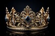 Baroque Elements Renaissance Crown Isolated on Transparent Background
