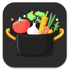 Kitchen app icon - sharing recipe cookbooks сreated with Generative Ai