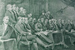© Klochkov - The process of signing the US Declaration of Independence July 4, 1776 on a dollar bill