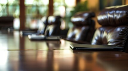 Wall Mural - a table in a conference room