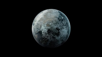 Poster - Mysterious Planet Against Black Space Generative AI