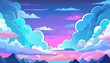 anime cartoon neon game background app gaming background sky with clouds and bright cyberpunk colours colourful bg background wallpaper