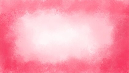 Wall Mural - pink background with hot pink grunge texture on borders in old vintage style and soft pastel color center pink paper for valentines day template with blank soft cloudy white center