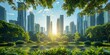 Exploring Digital Sustainable Living as the Blueprint for Green Future Cities. Concept Sustainable Living, Green Future, Digital Technology, Urban Development, Environmental Conservation
