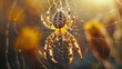Spider Close-Up on Web
