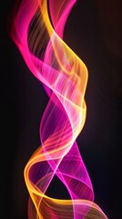 Wall Mural - a long, curvy line of pink and orange colors