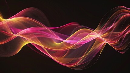 Wall Mural - a long, curvy line of pink and orange colors