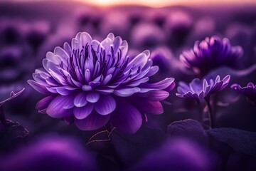 Wall Mural - purple flower background