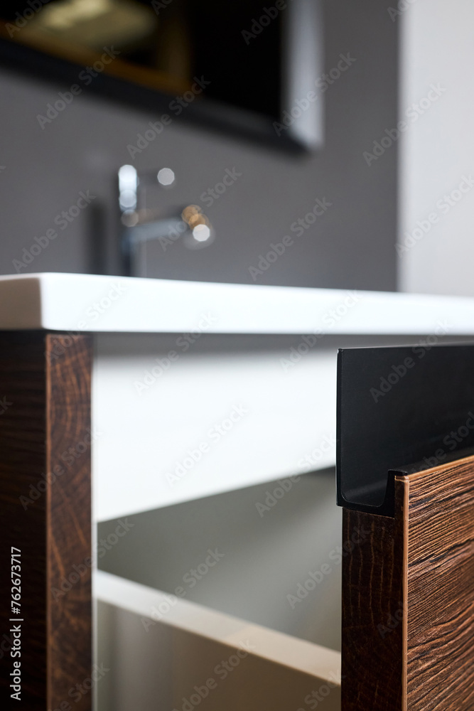 Particle Locker Sliding lockers with aluminum extruded G profile handles for bathroom ...
