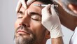 Man Receiving Cosmetic Injection on Forehead