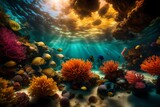 Fototapeta Do akwarium - coral reef and coral