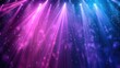© prastiwi - Neon Blue pink violet stage lighting illuminated, lens flare effect, shining star rays. AI generated