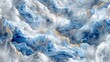  A painting of blue and white clouds with a golden stripe in the image's center
