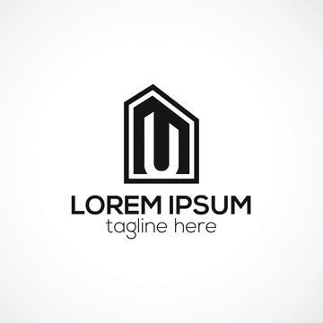 Modern U letter abstract logo design concept isolated vector template illustration