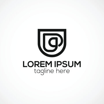 Modern U letter abstract logo design concept isolated vector template illustration